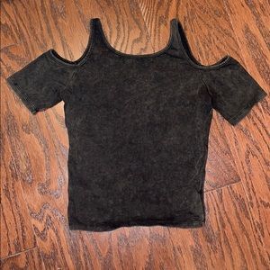 Ash grey crop top XS